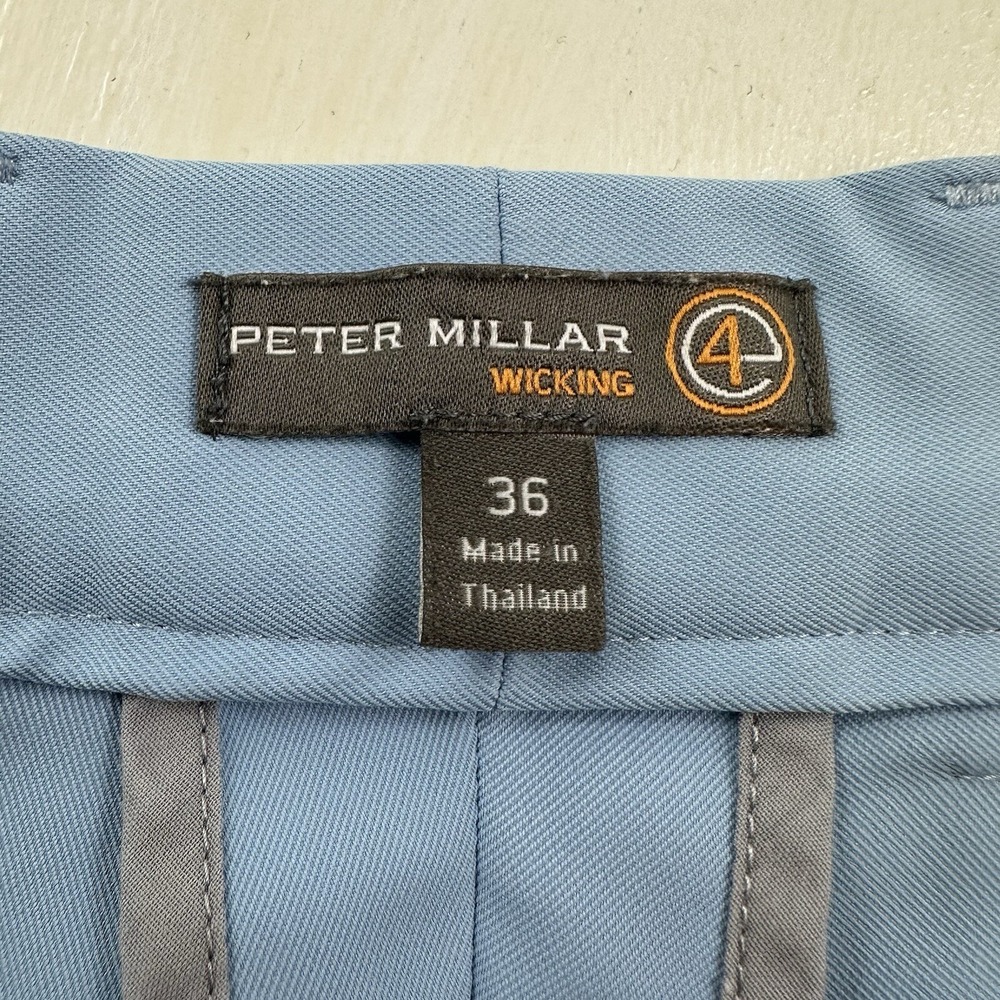Peter Millar salem shorts Men's 36 Performance Chino Golf Light Blue Wicking‎ - Picture 7 of 14